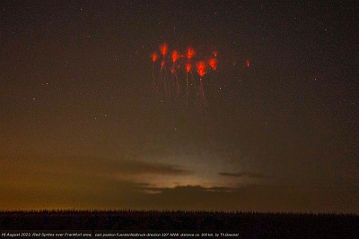 Red Sprites over Frankfurt 16 August 2023 by Th. Boeckel